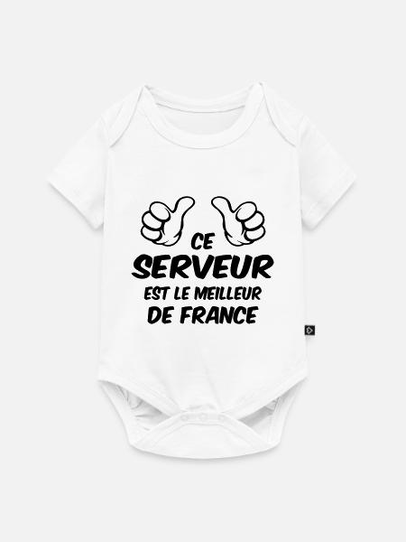BESTER SERVER - Baby Premium Kurzarmbody - Weiß