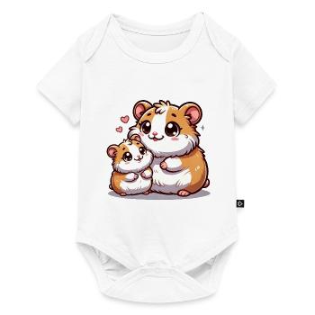 Loving Hamster Parent with Child - Baby Premium short-sleeve bodysuit - white - Front