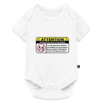 Informationen für Passagiere - Baby Premium Kurzarmbody - Weiß - Vorne