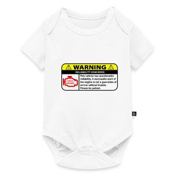 WARNUNG - Baby Premium Kurzarmbody - Weiß - Vorne