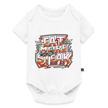 Eat More Steak 16 - Baby Premium Kurzarmbody - Weiß - Vorne