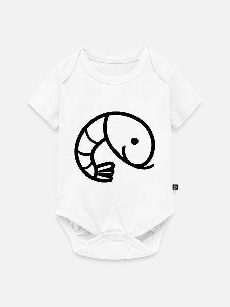 Garnele - Baby Premium Kurzarmbody - Weiß