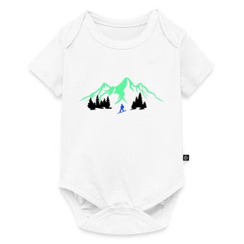 Snowboarding - Baby Premium Kurzarmbody - Weiß - Vorne