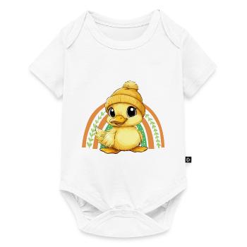 canard mignon mignon bébé enfants animal caneton dessin animé - Body à manches courtes Premium Bébé - blanc - Devant