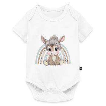 Donkey Cute Cute Baby Kids Animal Cartoon - Baby Premium short-sleeve bodysuit - white - Front
