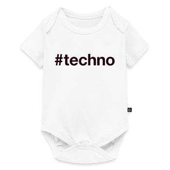 TECHNO Hashtag - Baby Premium Kurzarmbody - Weiß - Vorne