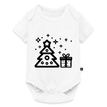 Klassischer Weihnachtsbaum - Baby Premium Kurzarmbody - Weiß - Vorne
