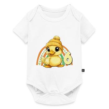 6th Birthday Duck Rainbow Cute Cute - Baby Premium short-sleeve bodysuit - white - Front