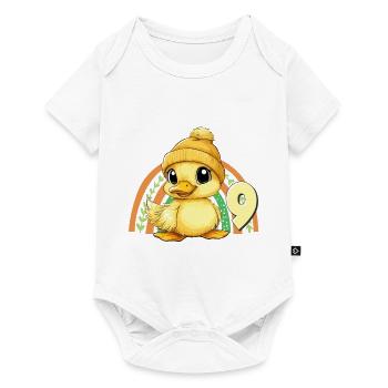 9th Birthday Duck Rainbow Cute Cute - Baby Premium short-sleeve bodysuit - white - Front