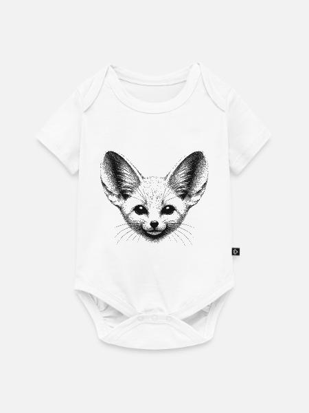 Fennek - Baby Premium Kurzarmbody - Weiß
