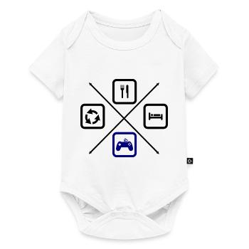 The lifecycle of a gamer, gamer, gaming - Baby Premium short-sleeve bodysuit - white - Front
