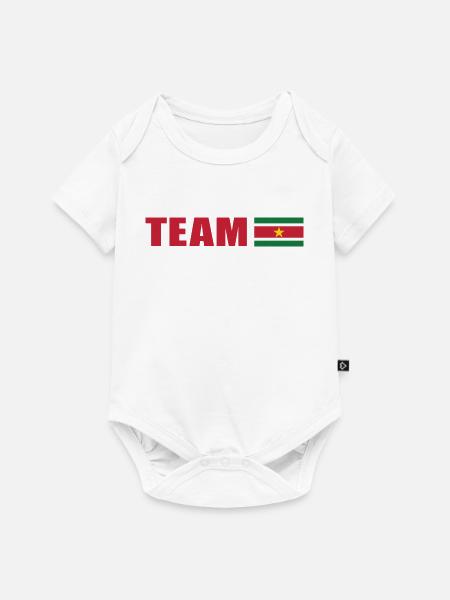 Support-Team Surinam - Baby Premium Kurzarmbody - Weiß