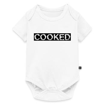 COOKED Black and White by Falsches Design - Baby Premium Kurzarmbody - Weiß - Vorne