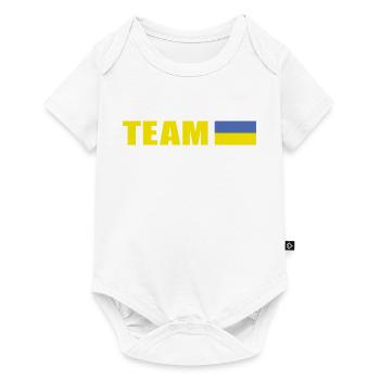 Soutenez l’équipe Ukraine - Body à manches courtes Premium Bébé - blanc - Devant