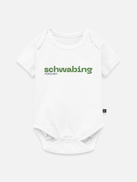 Schwabing München Stadtteil - Baby Premium Kurzarmbody - Weiß