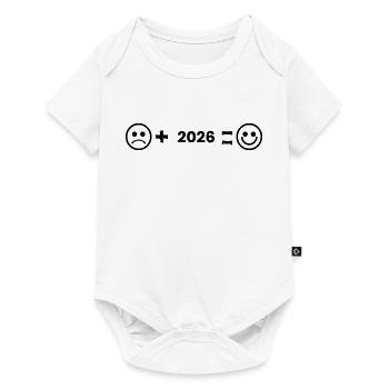 gluecklich_2026 - Baby Premium Kurzarmbody - Weiß - Vorne