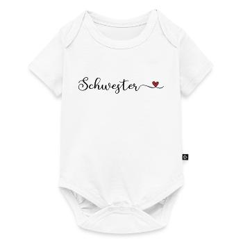 Schwesterherz - Baby Premium Kurzarmbody - Weiß - Vorne