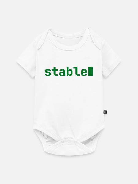 stable | Developer mood | dark - Baby Premium Kurzarmbody - Weiß