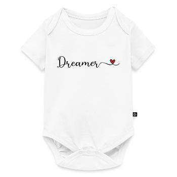 Dreamer-Design mit Herz - Baby Premium Kurzarmbody - Weiß - Vorne