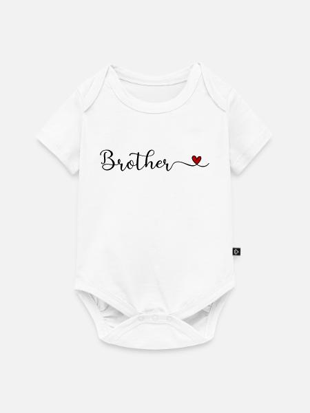 Bruder - Bruderherz - Baby Premium Kurzarmbody - Weiß