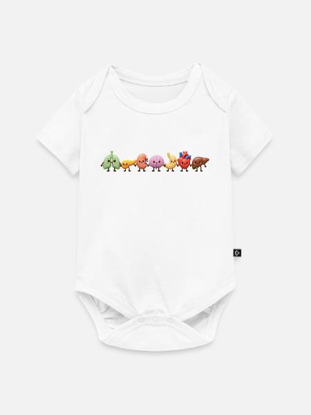 Süße Organen-Clique - Baby Premium Kurzarmbody - Weiß