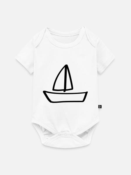 bateau bateau bateau capitaine - Body à manches courtes Premium Bébé - blanc
