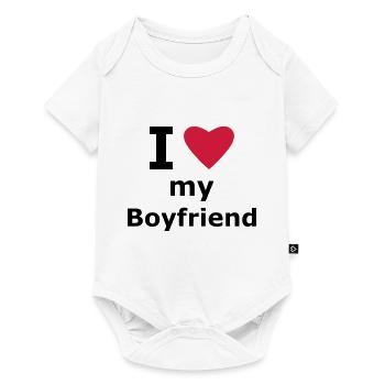 I Love mon mec - Body à manches courtes Premium Bébé - blanc - Devant