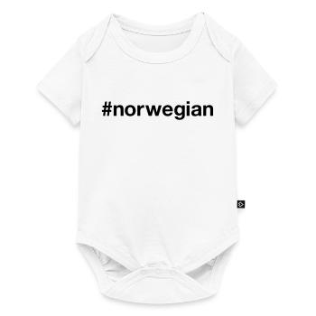 Norwegian Hashtag Norway Norway Norge - Baby Premium short-sleeve bodysuit - white - Front