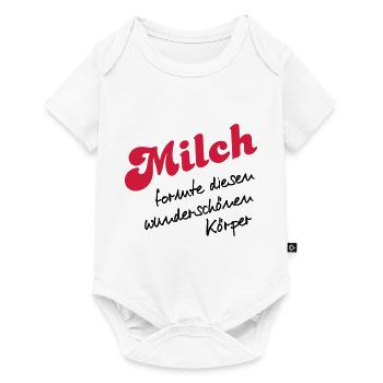 Milch - Baby Premium Kurzarmbody - Weiß - Vorne