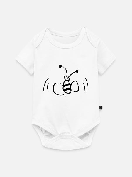 schwarze Biene - Baby Premium Kurzarmbody - Weiß