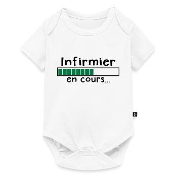 infirmier en cours - Body à manches courtes Premium Bébé - blanc - Devant