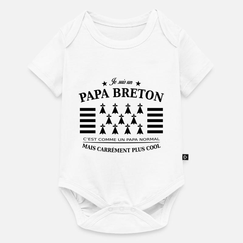 papa breton - Body à manches courtes Premium Bébé - blanc