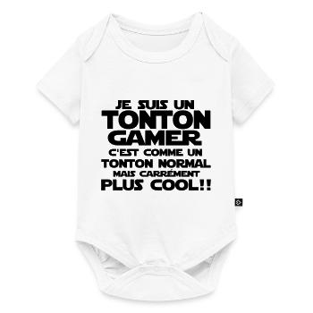 je suis un tonton gamer - Body à manches courtes Premium Bébé - blanc - Devant