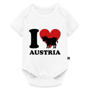 I love Austria - Österreich - Baby Premium Kurzarmbody - Weiß - Vorne