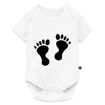 baby feet - Body à manches courtes Premium Bébé - blanc - Devant