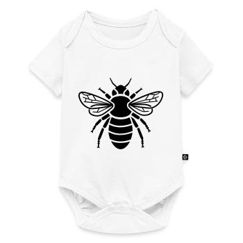 Abeille - insectes - Body à manches courtes Premium Bébé - blanc - Devant