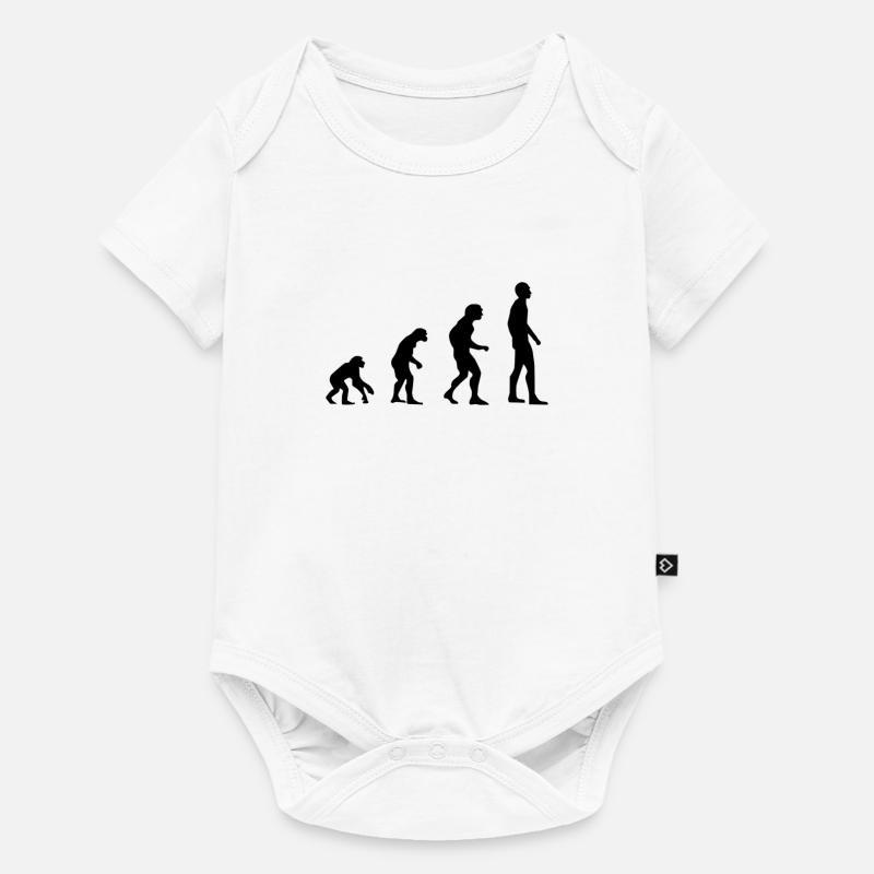 Evolution Mensch - Baby Premium Kurzarmbody - Weiß