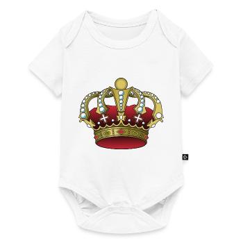 Krone - Baby Premium Kurzarmbody - Weiß - Vorne