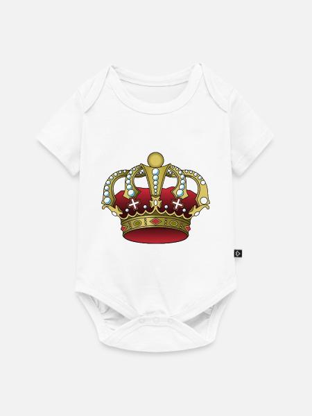 Krone - Baby Premium Kurzarmbody - Weiß