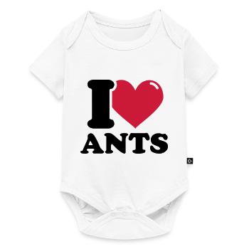 I Love Ants - Ameisen - Ameise - Baby Premium Kurzarmbody - Weiß - Vorne
