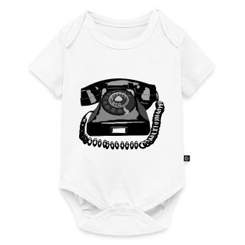 telephone mobile phone mobile phone retro3 - Baby Premium short-sleeve bodysuit - white - Front