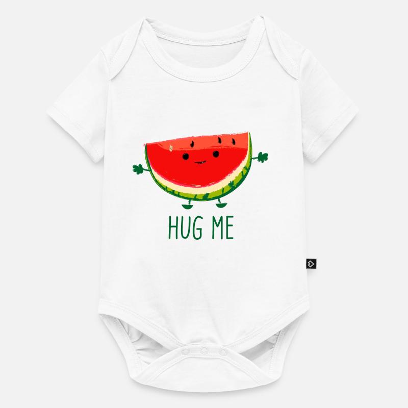 Lustige Melone - Baby Premium Kurzarmbody - Weiß