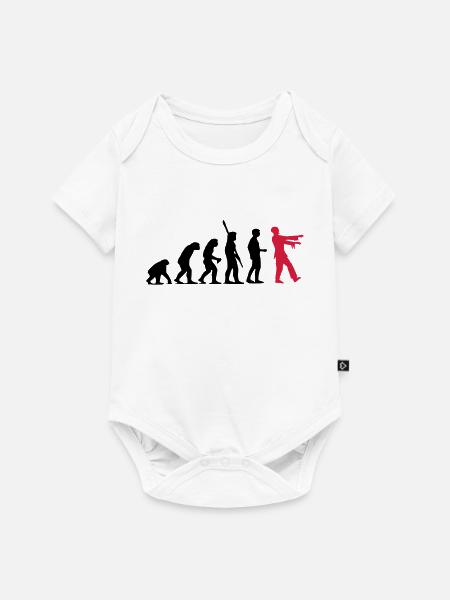 Zombie Evolution (zweifarbig) - Baby Premium Kurzarmbody - Weiß