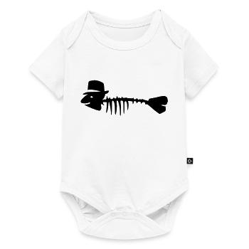 fischgraete mit hut - Baby Premium Kurzarmbody - Weiß - Vorne