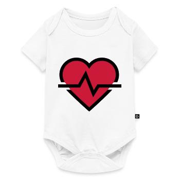 Heartbeat pulse - Baby Premium short-sleeve bodysuit - white - Front
