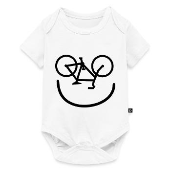 laughing bike cyclist bike cycling cycling - Baby Premium short-sleeve bodysuit - white - Front