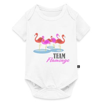 Flamingo Team Group Swarm - Baby Premium short-sleeve bodysuit - white - Front