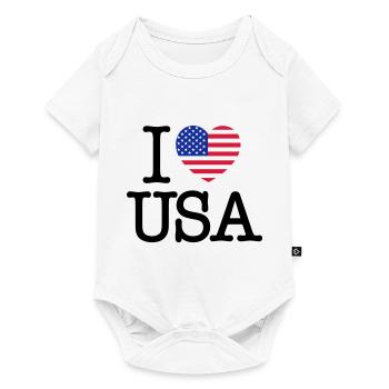 I love USA - Baby Premium short-sleeve bodysuit - white - Front