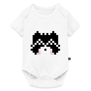 Raccoon Pixel Art - Baby Premium short-sleeve bodysuit - white - Front
