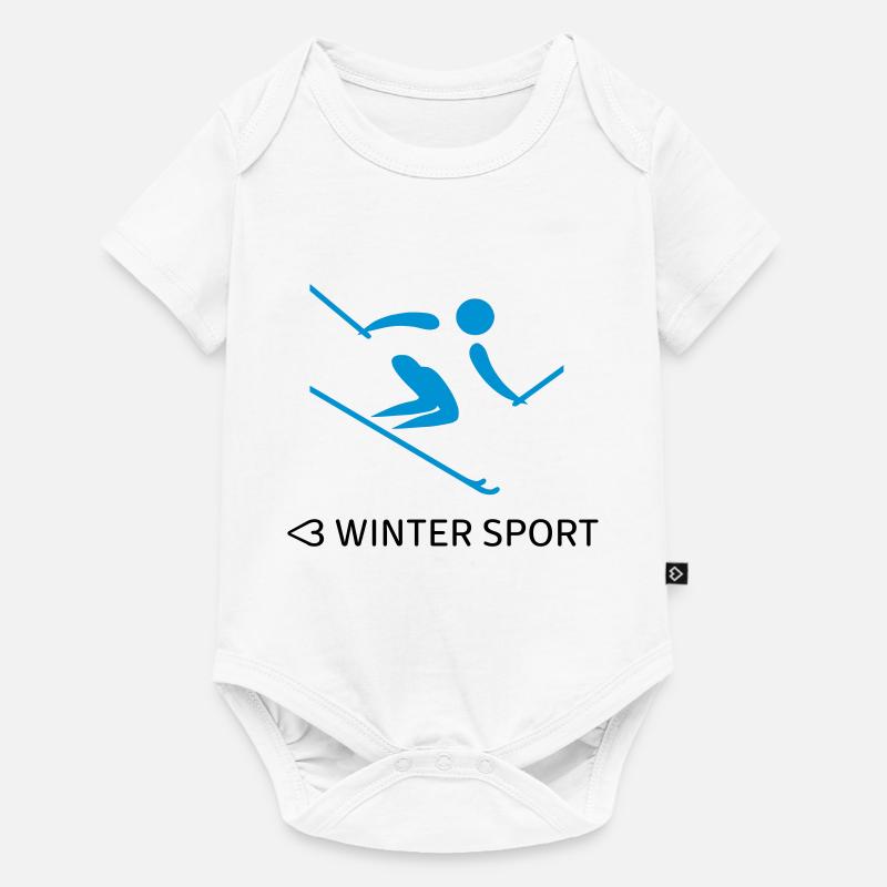 Sports d'hiver - Body à manches courtes Premium Bébé - blanc